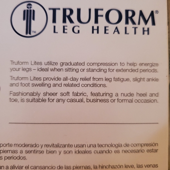 TruForm Compression Socks Leg health lites Knee Highs Compression socks 🖤 Black - Picture 5 of 5